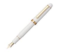 PLATINUM Stylo plume japonais #3776 Century Gold Trim Chenonceau White F/Blanc / 0,28-0,34 mm/Plume en or 14 carats/Boîte cadeau/Stylo plume