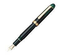 PLATINUM Stylo plume japonais #3776 Century Gold Trim Laurel Green SF/vert 0,30-036 mm - Fabriqué à la main - Plume en or 14 carats - Avec coffret cadeau PNB15000-41SF