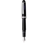 PLATINUM Stylo plume Japonais #3776 Century Rhodium Black Diamond M/Noir / 0,34-0,44 mm/Fait main/Plume en or 14 carats/Boîte cadeau/Stylo plume