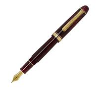 PLATINUM Stylo plume japonais Century Gold Trim Bourgogne C/rouge 0,54-0,64 mm - Fait à la main - Plume en or 14 carats - Avec coffret cadeau - PNB15000-71C