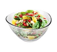 PLATINUX Saladier en verre - Bol triangulaire - 2 l - Bol de service - Grand bol à dessert XXL