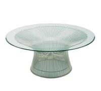 Platner Table à manger cristal / nickel poli Knoll International - QUICK SHIP - KNOLL INT 3716TG2