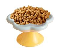 Plato Elevado Para Gatos, Cuencos Elevados Para Gatos De Interior, Cuencos Elevados Para Comida O Agua En Forma De Flor, Cuencos De Agua Elevados De Cerámica Para Comida De Mascotas Para Evitar Los Vó