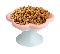 Plato Elevado Para Gatos, Cuencos Elevados Para Gatos De Interior, Cuencos Elevados Para Comida O Agua En Forma De Flor, Cuencos De Agua Elevados De Cerámica Para Comida De Mascotas Para Evitar Los Vó