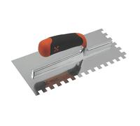 Platoir à colle cranté 10 x 10 mm Mondelin avec lame en acier inoxydable 280mm x 120mm