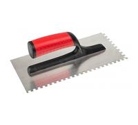 Platoir à colle en inox - 28x12 cm - monture polyamide - dents carrées 6x6 mm TALIAPLAST