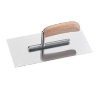 Platoir acier inoxydable, poignée bois, 270 x 130 mm