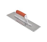 Platoir Acier Denté 36x13cm Poignée Caoutchouc 8x8 - RAIMONDI - 11332