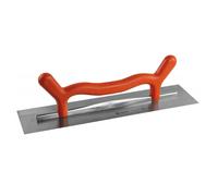 Platoir Mondelin inox 50x12cm lame biseauté 0,6mm poignée 2 mains