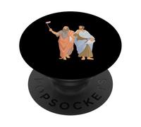 Platon et Aristote prenant des Selfies Philosophie Grecque drôle PopSockets PopGrip Adhésif
