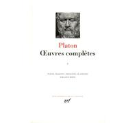 Œuvres complètes Tome 1 Le petit Hippias Le grand Hippias Ion Protagoras Apologie de Socrate Criton Alcibiade Le banquet La république - Platon - Gallimard - relié - Essai