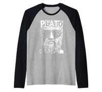 Platon Philosophie drôle Pop Art Portrait Philosophe Manche Raglan