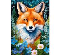 PLATON Puzzle 1000 Renard roux parmi les fleurs 31148