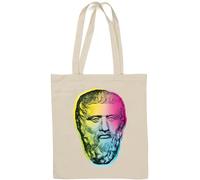 Platon Sac fourre-tout en coton naturel avec philosophe grec d'Athènes Blanc