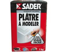Plâtre à modeler SADER - 1 kg - Prise retardée - Intérieur COV A+