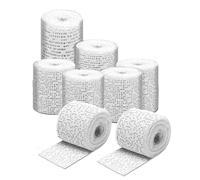 Plâtre Bandage 6 Rouleaux Bandes de Plâtre Bricolage Bandes plâtrées en Tissu pour Matériel Moulage décoration Sculpture la Construction de maquettes, 3 Tailles