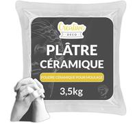 Plâtre pour Moulage - Creative Deco - 3,5kg - Poudre de Céramique - Alginate - Idée Cadeau