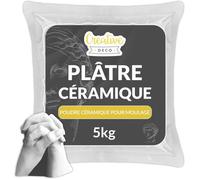 Plâtre pour Moulage - Creative Deco - 5kg - Blanc - Poudre de Céramique - Alginate Moulage