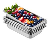 Plats à Four en Acier - VEVOR - 13L - Lot de 6 Bac Gastro Inox Alimentaire