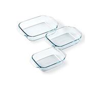 Plats à four - Lot de 3 - Rectangulaires - Verre - Irrésistibles - 20, 25, 28 cm