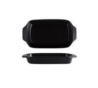 Plats de cuisson au four, ensemble moules à pâtisserie, rectangulaires, plat gratin for gâteaux, lasagnes, cocotte, 28 x 15 4,3 cm, 2 pièces(Black)