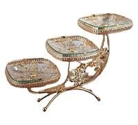 plats de service de noël， Assiette à fruits européenne carrée lumières créatives Kvv assiette à pâtisserie salon assiette de stockage de collations