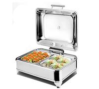 Plats électriques de 6 L avec température réglable (30 à 80 °C), couvercles visibles, parfaits pour les fêtes et les buffets