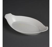 Plats Ovales À Oreilles Blancs Olympia 56 X 320 X 177 Mm- Boite De 6
