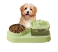 Plats pour chat pour nourriture et eau, station d'alimentation pour chat, avec inventaire de fuite, délicieuse nourriture renversée pour chat | Fontaine sèche et séparée pour animaux de compagnie