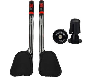PLATT Guidon de vélo 31,8 en carbone, guidon aérobar pour course/triathlon, prolongateur de guidon Tri Bar, 3K brillant