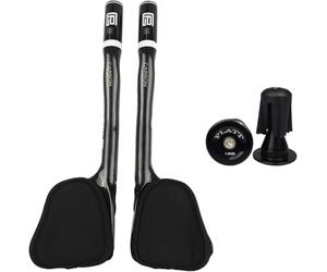 PLATT Guidon de vélo 31,8 en carbone, guidon de course/triathlon, Aerobar, prolongateur de guidon Tri Bar, 3K brillant