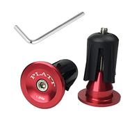 PLATT Lot de 2 embouts de guidon de vélo en aluminium Rouge