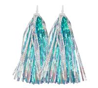 PLATT Serpentins colorés pour guidon de vélo pour enfants filles et garçons (1 paire) (bleu B)