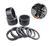 PLATT Vélo Casque Entretoise,Fibre de Carbone Entretoises,Fourche Rondelle,Entretoises de Direction de vélo, rondelles de Potence, Entretoise Potence VTT 1 1/8" (10PCS)