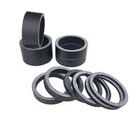 PLATT Vélo Casque Entretoise,Fibre de Carbone Entretoises,Fourche Rondelle,Entretoises de Direction de vélo, rondelles de Potence, Entretoise Potence VTT 1 1/8" (10PCS)
