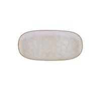 Platter de Service KARACA Aria en Émail réactif, 31 cm, Beige - Idéale pour Sandwich, Entrée, Dessert, Sushi, Compatible Lave-Vaisselle et Micro-ondes