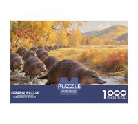 Platypus 1000 Pieces Faune Sauvage Puzzle pour Adulte Jeu D'Intelligence Jeu Cadeau Unique Adultes Enfants 38x26cm/1000pcs