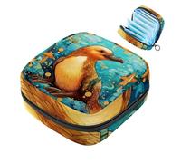 Platypus-1172 Sac de rangement pour serviettes hygiéniques, poche portable pour tasse menstruelle, sac de première période pour femmes et filles, sac à main rembourré avec fermeture éclair