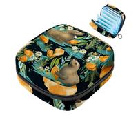 Platypus-1183 Sac de rangement pour serviettes hygiéniques, poche pour tasse menstruelle portable, sac de première période pour femmes et filles, sac à main rembourré avec fermeture éclair