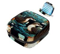 Platypus-1238 Sac de rangement pour serviettes hygiéniques, poche pour tasse menstruelle portable, sac de première période pour femmes et filles, sac à main rembourré avec fermeture éclair