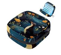 Platypus-1271 Sac de rangement pour serviettes hygiéniques, poche pour tasse menstruelle portable, sac de première période pour femmes et filles, sac à main rembourré avec fermeture éclair