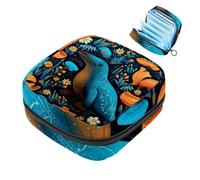 Platypus-1337 Sac de rangement pour serviettes hygiéniques, poche pour tasse menstruelle portable, sac de première période pour femmes et filles, sac à main rembourré avec fermeture éclair