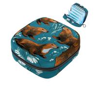 Platypus-1370 Sac de rangement pour serviettes hygiéniques, poche pour tasse menstruelle, sac de première période pour femmes et filles, fermeture éclair rembourrée, pour les menstruations