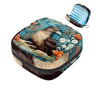 Platypus-1392 Sac de rangement pour serviettes hygiéniques, poche pour tasse menstruelle portable, sac de première période pour femmes et filles, sac à main rembourré avec fermeture éclair