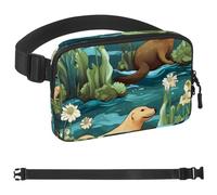 Platypus Ceinture de course à pied avec poche pour homme et femme, support de téléphone pour la course à pied, sac banane de course à pied, taille réglable, Multicolore 05, 1.5x9.0x5.9in/4x23x15cm
