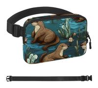 Platypus Ceinture de course à pied avec poche pour homme et femme, support de téléphone pour la course à pied, sac banane de course à pied, taille réglable, Multicolore 01., 1.5x9.0x5.9in/4x23x15cm