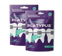 Platypus Flossers for Use with Braces, to Keep Teeth and Gums Clean and Healthy, Suitable for On the Go, 30 Flossers x 2