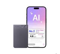 PLAUD Note Enregistreur Vocal IA, Transcription & Résumé, 112 Langues, Contrôle App, pour Cours/Conférences/Appels, noir