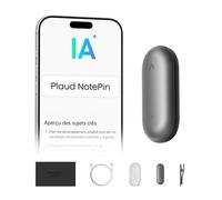 Plaud Note - Enregistreur vocal - Transcription et résumé IA - 64 Go - 112 langues - Gris avec 2 Accessoires