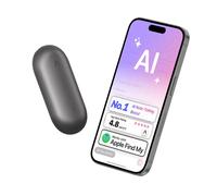 PLAUD NotePin Enregistreur Vocal IA, Transcription & Résumé, Contrôle par Application, 112 Langues, 64 Go, Cours/Réunions, Gris